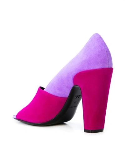 Shop Fabrizio Viti Colour Block Sandals In Purple