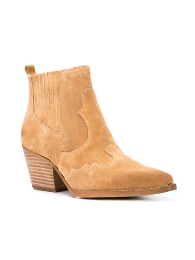 Shop Sam Edelman Western Ankle Boots - Neutrals
