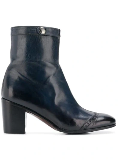 ALBERTO FASCIANI WINDY HEELED ANKLE BOOTS - 蓝色