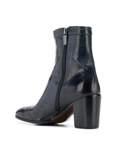 Shop Alberto Fasciani Windy Heeled Ankle Boots In Blue