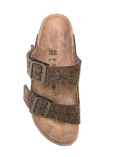 Shop Rick Owens Buckle Sandals In Neutrals