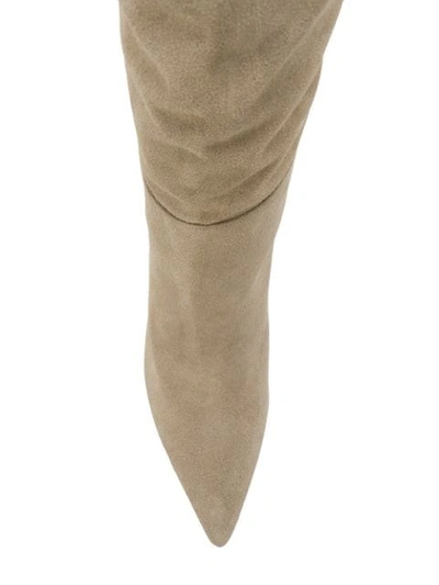 Shop Yeezy Tubular Over-the-knee Boots In Neutrals