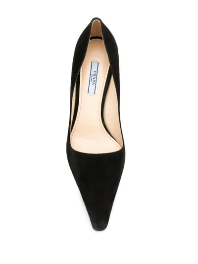 Shop Prada Pointed Stiletto Pumps - Black