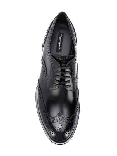 Shop Dolce & Gabbana Studded Brogues In Black