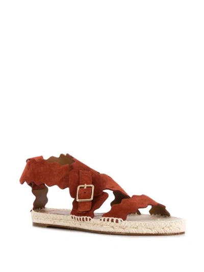 Shop Chloé Lauren Espadrille Sandals In Brown