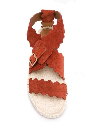 Shop Chloé Lauren Espadrille Sandals In Brown