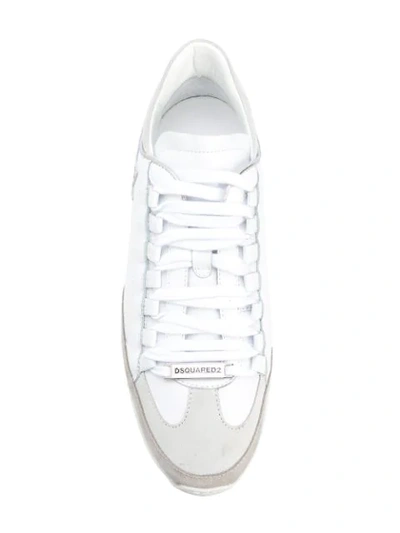 Shop Dsquared2 Canada Glitter Leaf Sneakers In White