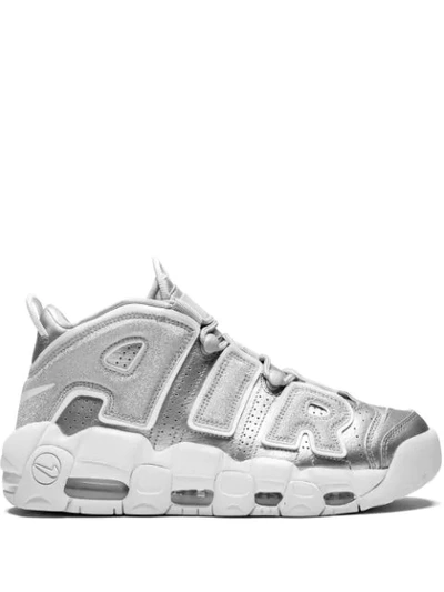 Shop Nike W  Air More Uptempo Sneakers In Silver