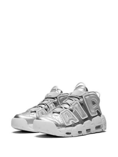 Shop Nike W  Air More Uptempo Sneakers In Silver