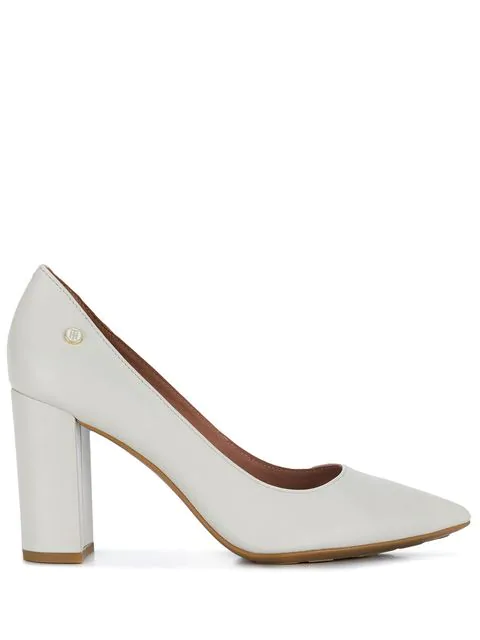 white block heel shoes