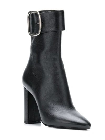 Shop Saint Laurent Joplin 105mm Ankle Boots In Black