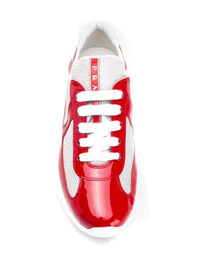Shop Prada Sneakers Mit Farbkontrast In F0011 Red