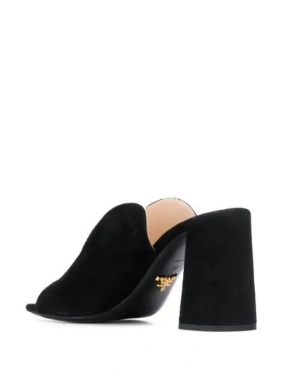 Shop Prada Slip-on Mules In Black