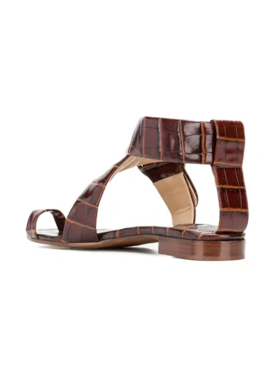 Shop Chloé Toe Ring Sandals In Brown