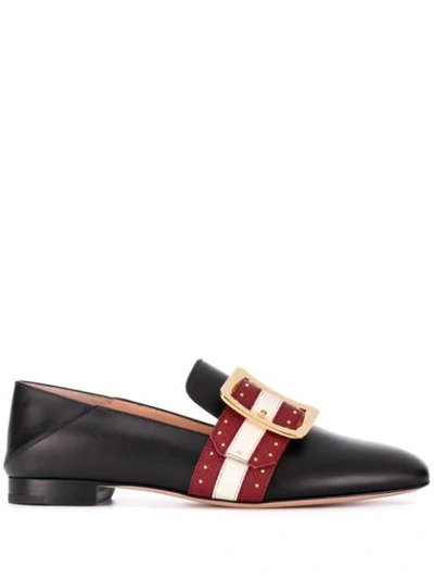 Shop Bally Janelle Buckle Detail Loafers In Black
