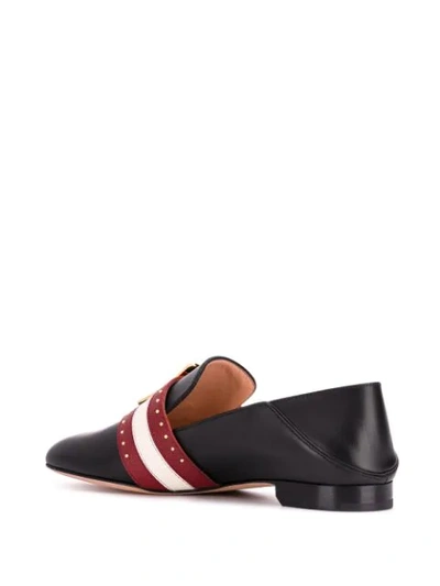 BALLY JANELLE BUCKLE DETAIL LOAFERS - 黑色