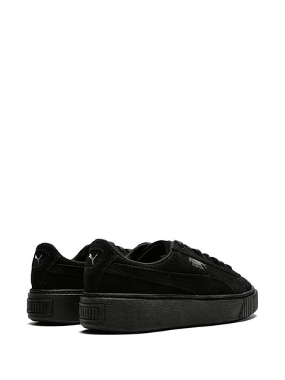 Shop Puma Suede Platform Sneakers In Black