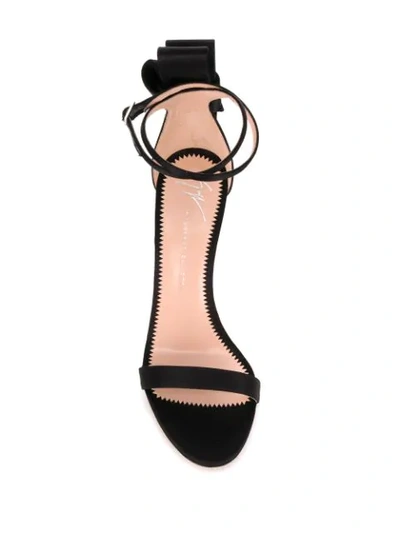 Shop Giuseppe Zanotti Alina Bow Sandals In Black