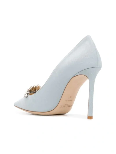 Shop Jimmy Choo Romy 100 Pumps In Something Blue/crystal