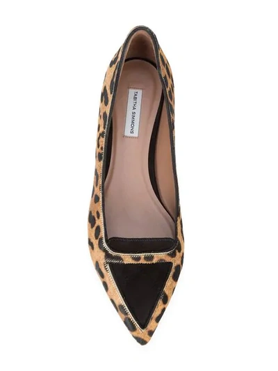 Shop Tabitha Simmons Alexa Leopard Print Ballerina Shoes In Brown