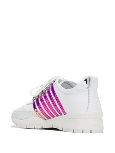 Shop Dsquared2 551 Holographic Sneakers In White