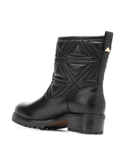 Shop Emporio Armani Quilted Ankle Boots In Black