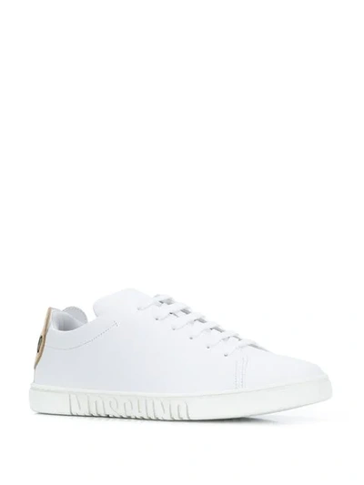 MOSCHINO MONOGRAM SOLE SNEAKERS - 白色