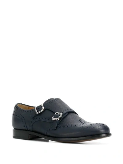 Shop Church's Double Buckled Brogues In Blue