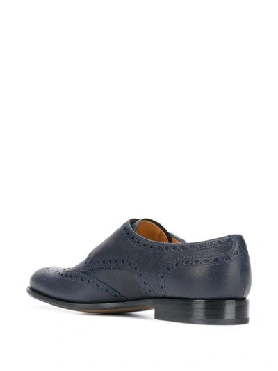 Shop Church's Double Buckled Brogues In Blue