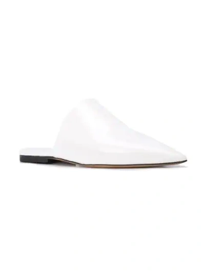 Shop Maison Margiela Pointed Toe Slippers - White