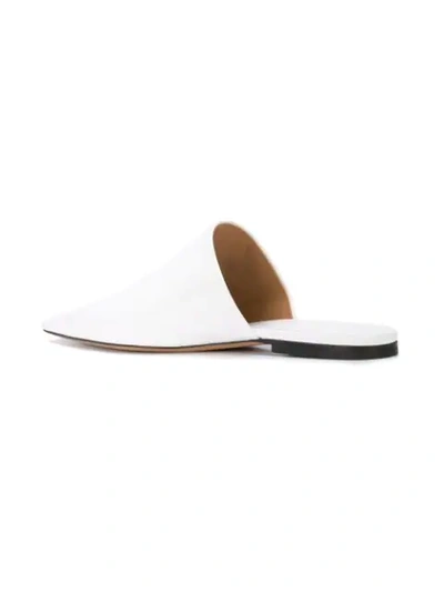 Shop Maison Margiela Pointed Toe Slippers - White