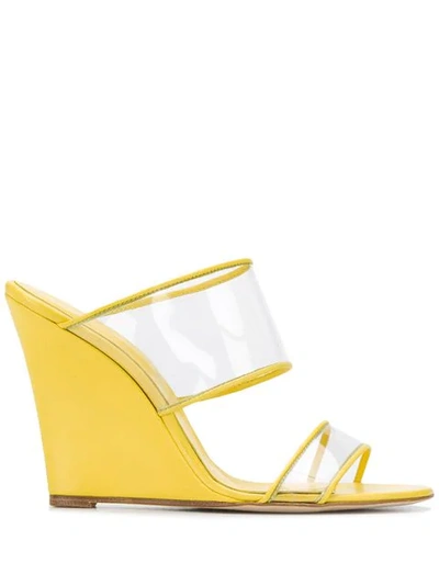 Shop Paris Texas Wedge Sandals In Yellow