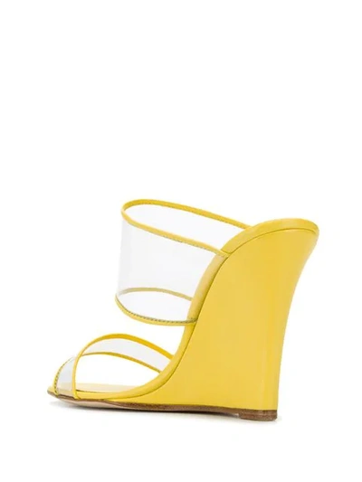 Shop Paris Texas Wedge Sandals In Yellow