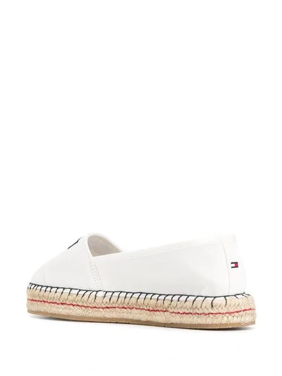 Shop Tommy Hilfiger Monogram Patch Espadrilles In White