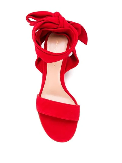 Shop Gianvito Rossi Wrap-tie Sandals In Red