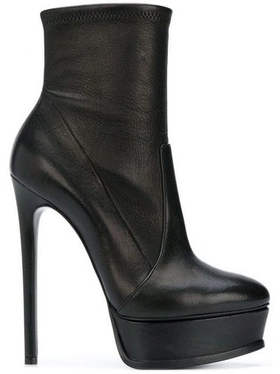 Shop Casadei Platform Ankle Boots In Black