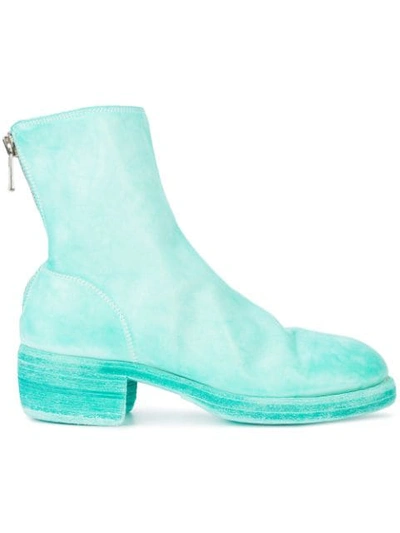 Guidi Rear-zipped Fitted Boots In Blue