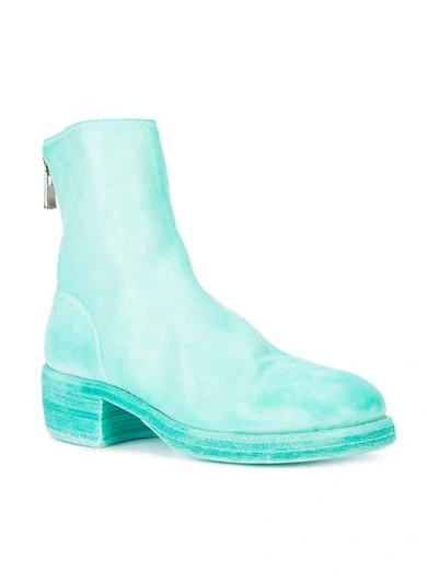 Guidi Rear-zipped Fitted Boots In Blue
