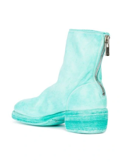 Guidi Rear-zipped Fitted Boots In Blue