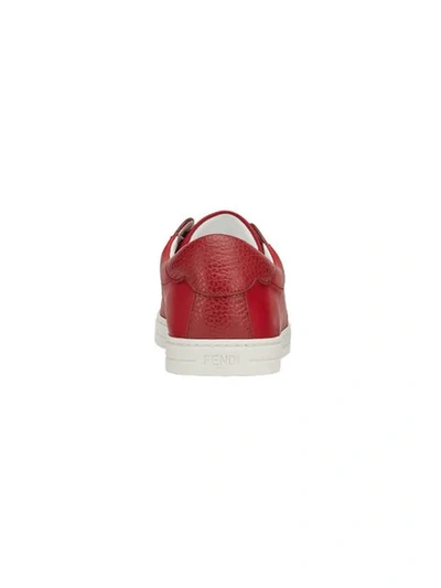 Shop Fendi Ribbed Zucca Panel Slip-on Sneakers In F15et-strawberry+must+tab.