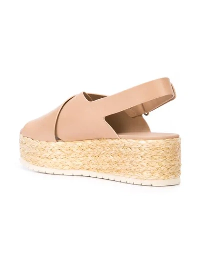 VINCE JESSON PLATFORM SANDALS - 大地色