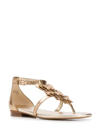 Shop Michael Michael Kors Felicity Sandals In Gold