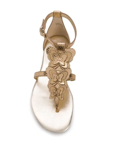 Shop Michael Michael Kors Felicity Sandals In Gold