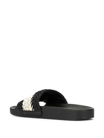 Shop Senso Ezra Woven Slides In Black