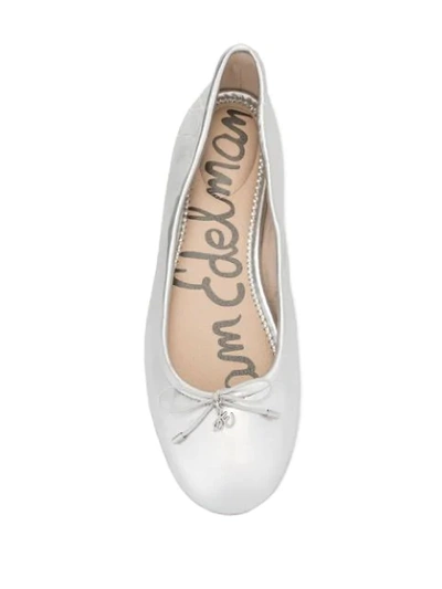 Shop Sam Edelman Felicia Ballerina Shoes In Silver
