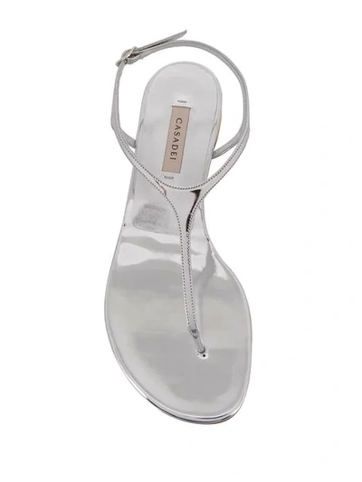 Shop Casadei Swirl Heel Sandals In Silver