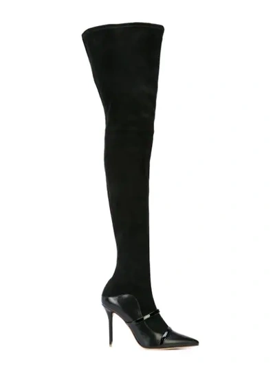 Shop Malone Souliers Thigh-length Boots In Black