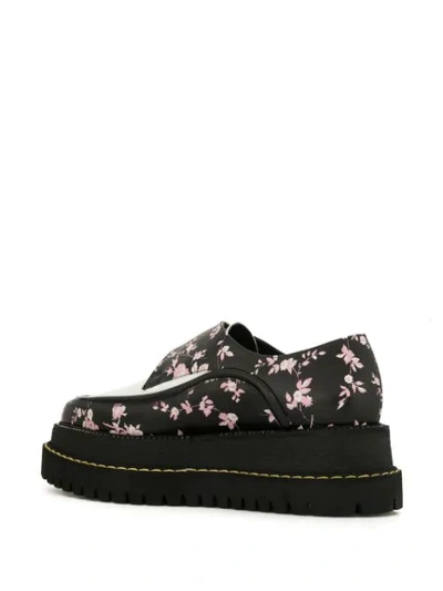 Nº21 FLORAL BUCKLE LOAFERS - 黑色