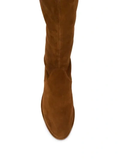 Shop Stuart Weitzman Lowland Knee Boots In Brown