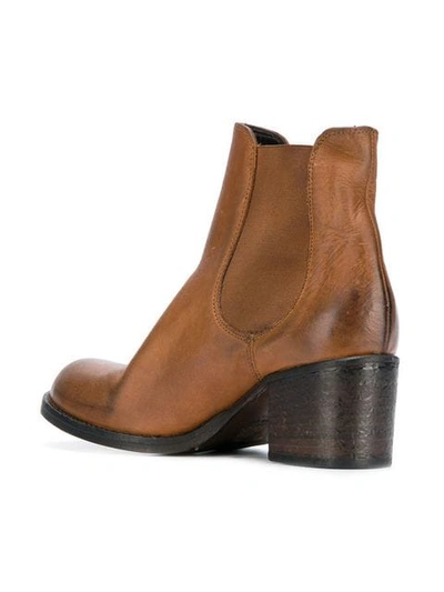 Shop Strategia Olivin Wash Boston Boots In Brown